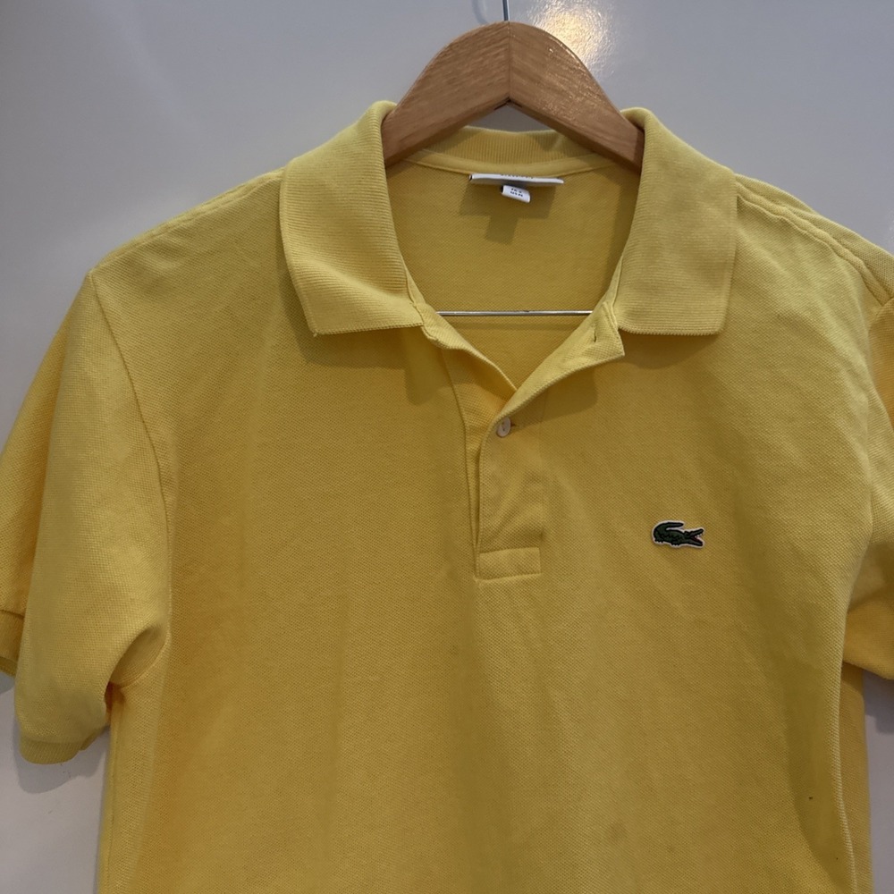 LACOSTE Regular Yellow Polo Neck T-Shirt‎ Men Size 4 - M